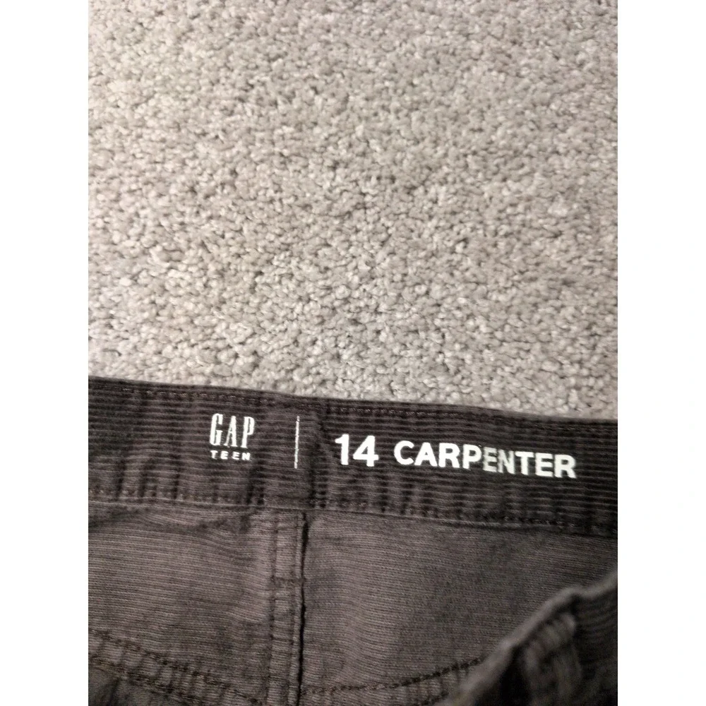Gap Teen Brown Corduroy Carpenter Pants Wide Leg Size 14 Utility Workwear‎